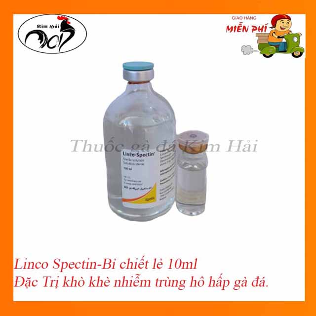 Linco Spectin-Bỉ [chiết lẻ 10ml]thuốc gà đá-[dạng chích]-khắc tinh mọi loại bệnh cho gà đá-dung dich tiêm vô trùng số 1 hiện nay.(tặng kèm kim tiêm)