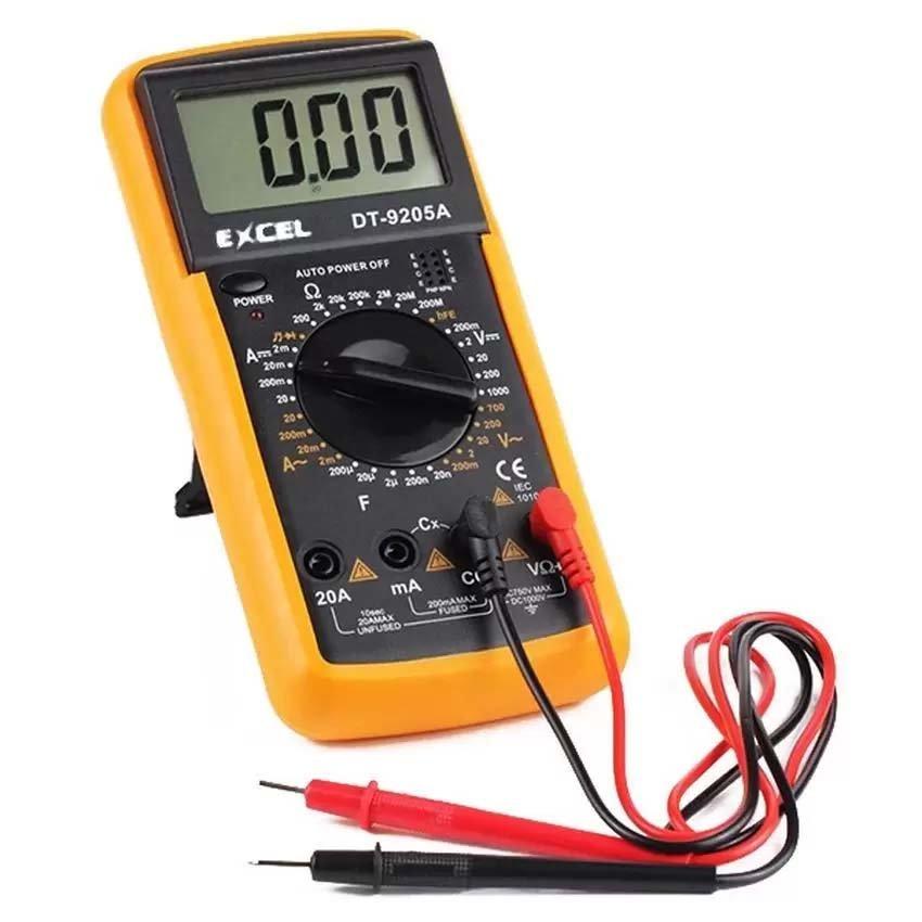 Bộ 1 Đồng hồ đo vạn năng Excel DT9205A Kèm Pin