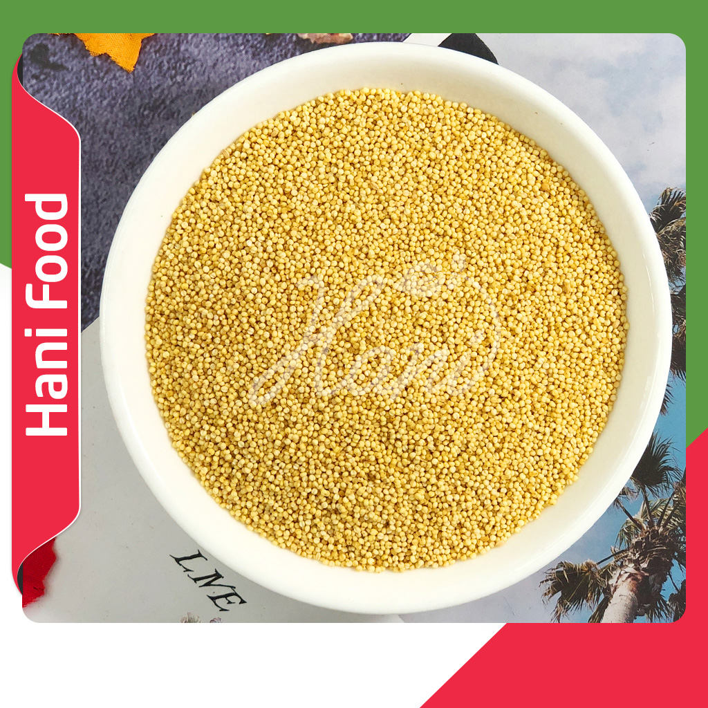 1kg hạt kê nếp vàng nghệ an giống thuần chủng hạt nhỏ , dùng nấu bánh, chè, cháo kê 🐣 nông sản hani food