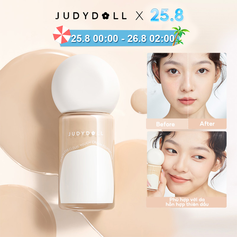 Kem nền JUDYDOLL dạng lỏng che khuyết điểm hoàn hảo mềm mịn như mây kem nền mỏng nhẹ cho da dầu