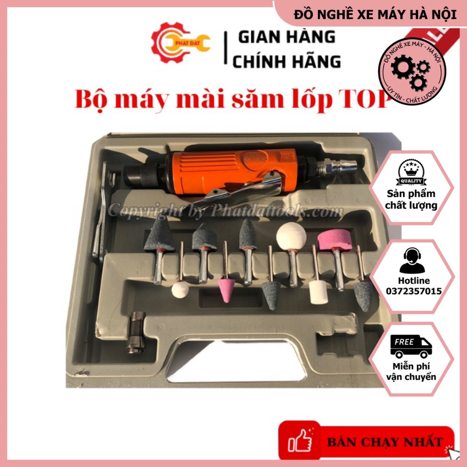 Bộ máy mài săm lốp dùng hơi TOP-Made in Taiwan-Máy mài săm đa năng Đài Loan