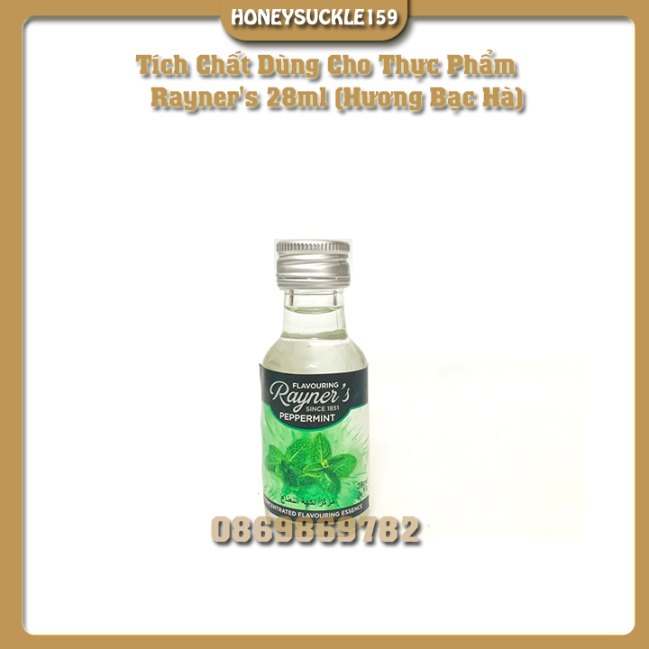 Tinh Chất Dùng Cho Thực Phẩm Tạo Hương Bạc Hà Rayner's/Tinh Dầu Tạo Hương Peppermint Rayner's 28ml