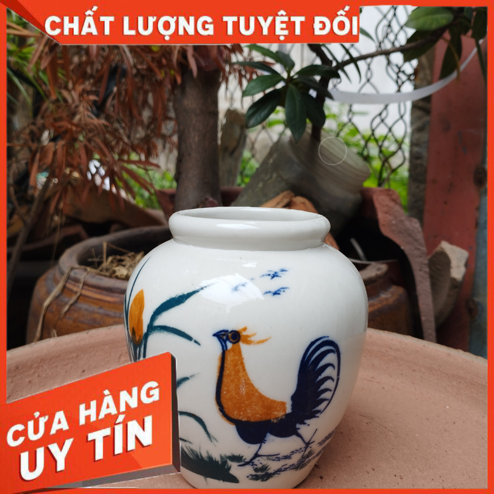 Lu uống bia con gà, cốc bia gốm sứ, cốc bia độc lạ, cốc bia, lu bia phong cách độc lạ
