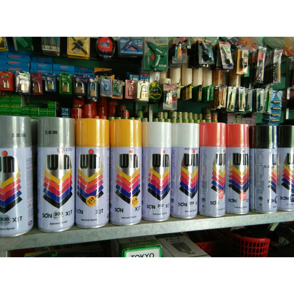 Sơn phun màu trắng sữa 200 màu I nắp chai