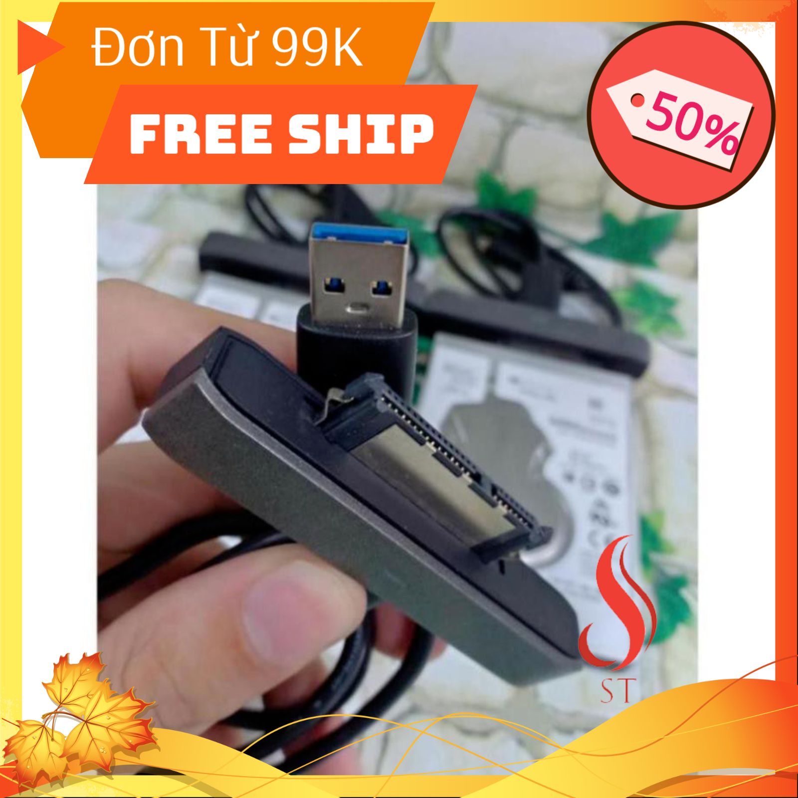 Dock hdd 2.5 kết nối ổ cứng laptop thành USB