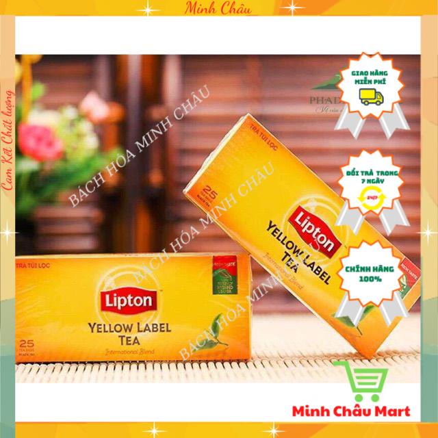 Trà đen lipton nhãn vàng Yellow Label hộp 25 túi lọc
