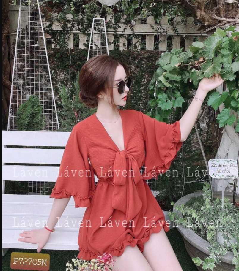 Jum tay loe bèo chuẩn xinh HC #jumpsuit