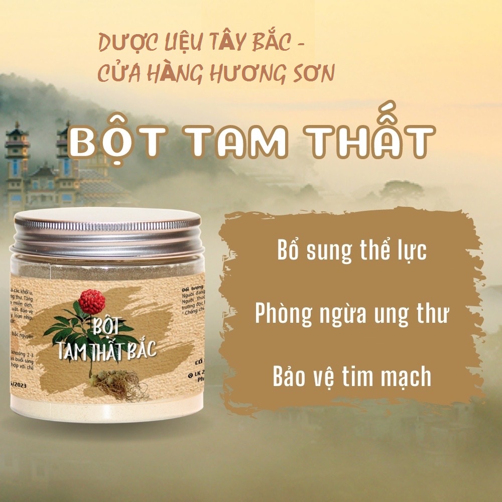 Bột củ tam thất rừng đặc biệt - hàng chuẩn tự xay từ củ tam thất theo yêu cầu - quà biếu tặng cao cấp