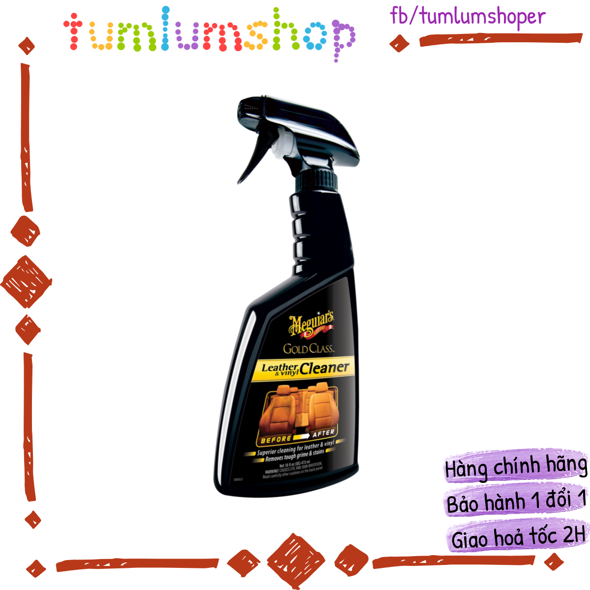 Meguiar's Sản phẩm làm sạch da và nhựa dòng Gold Class - Leather & Vinyl Cleaner