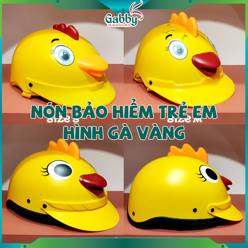 Mũ nón bảo hiểm cho mẹ và bé gà vàng - gabby store