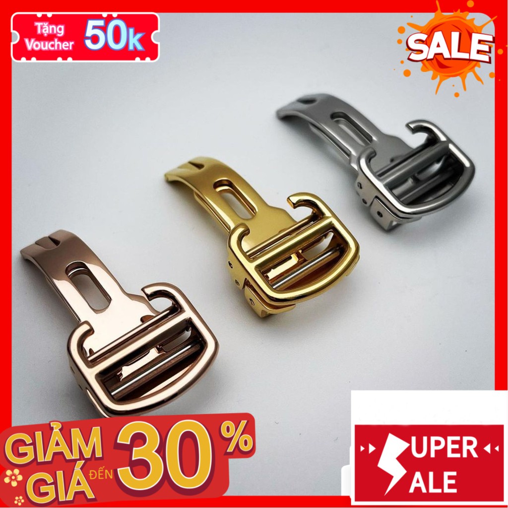 Khóa bướm đồng hồ - đồng hồ cơ đồng hồ nam dây da thép không gỉ 316 cho dây da khóa cartier 3111 - 1199 watches