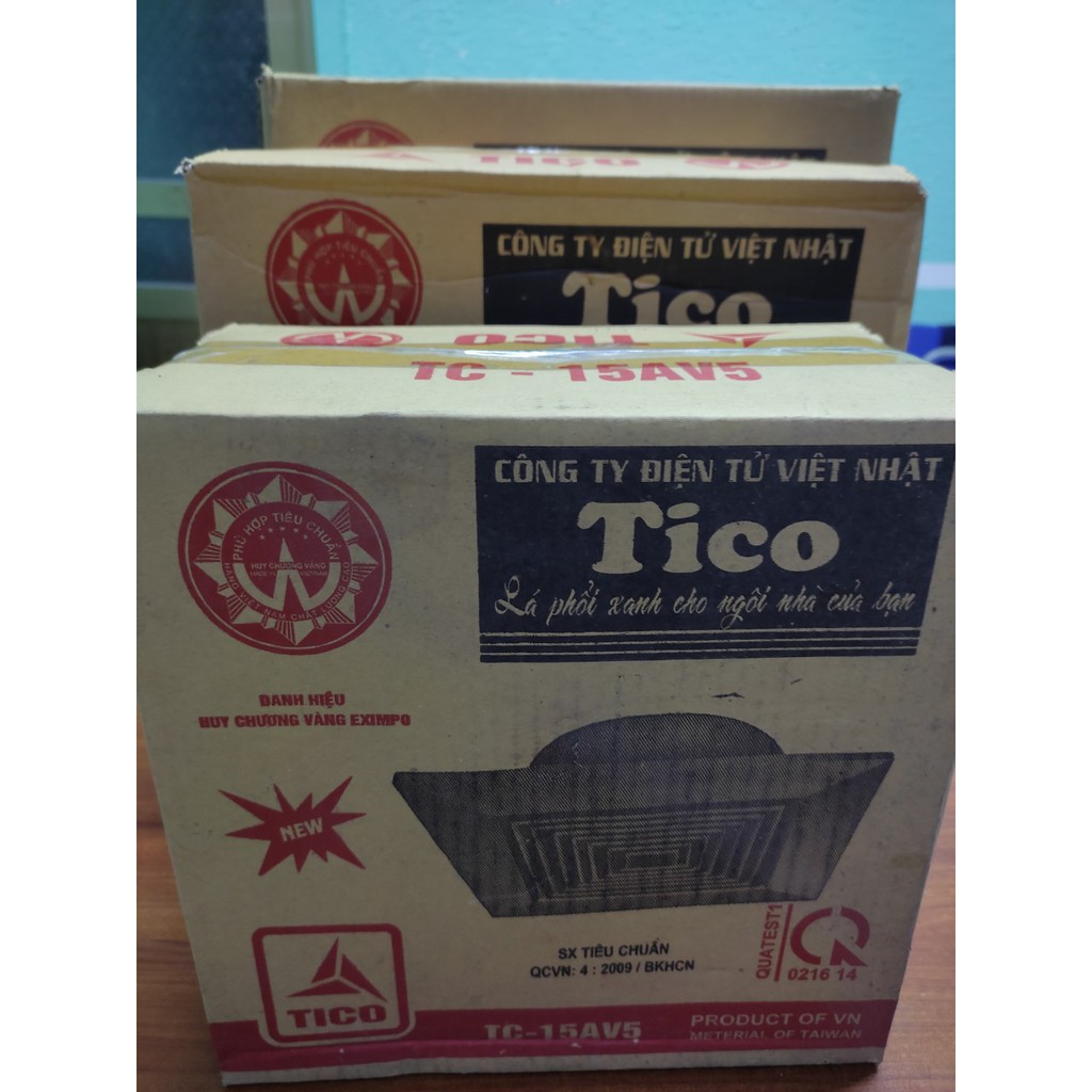 Quạt hút gió âm trần hút thẳng TICO TC-25AV5( lỗ trần 310mm*310mm)/TC20AV5 (lỗ trần 250mm*250mm), TC15AV5 (205mm*205mm),ledhld