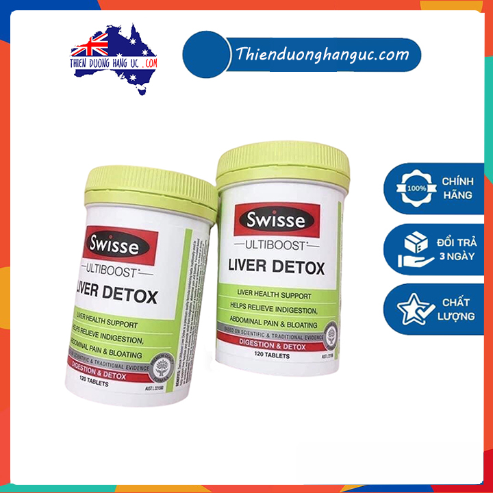 Viên uống Hỗ trợ Thải độc Gan Swisse Liver Detox - 120 viên