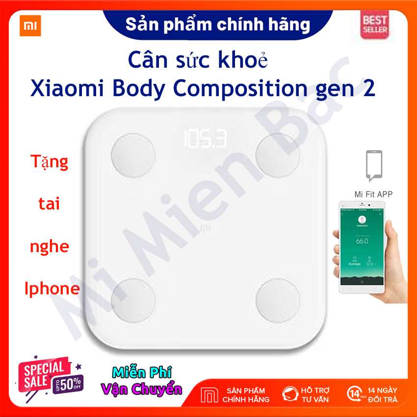 [SỈ SLL] Cân Thông Minh Xiaomi Body Fat 2 (Mi Body Composition Scale 2) Phân Tích 13 Chỉ Số Sơ Thể, Bản Quốc Tế 2020 Tiếng Việt - BH 6 Tháng – Mi Miền Bắc