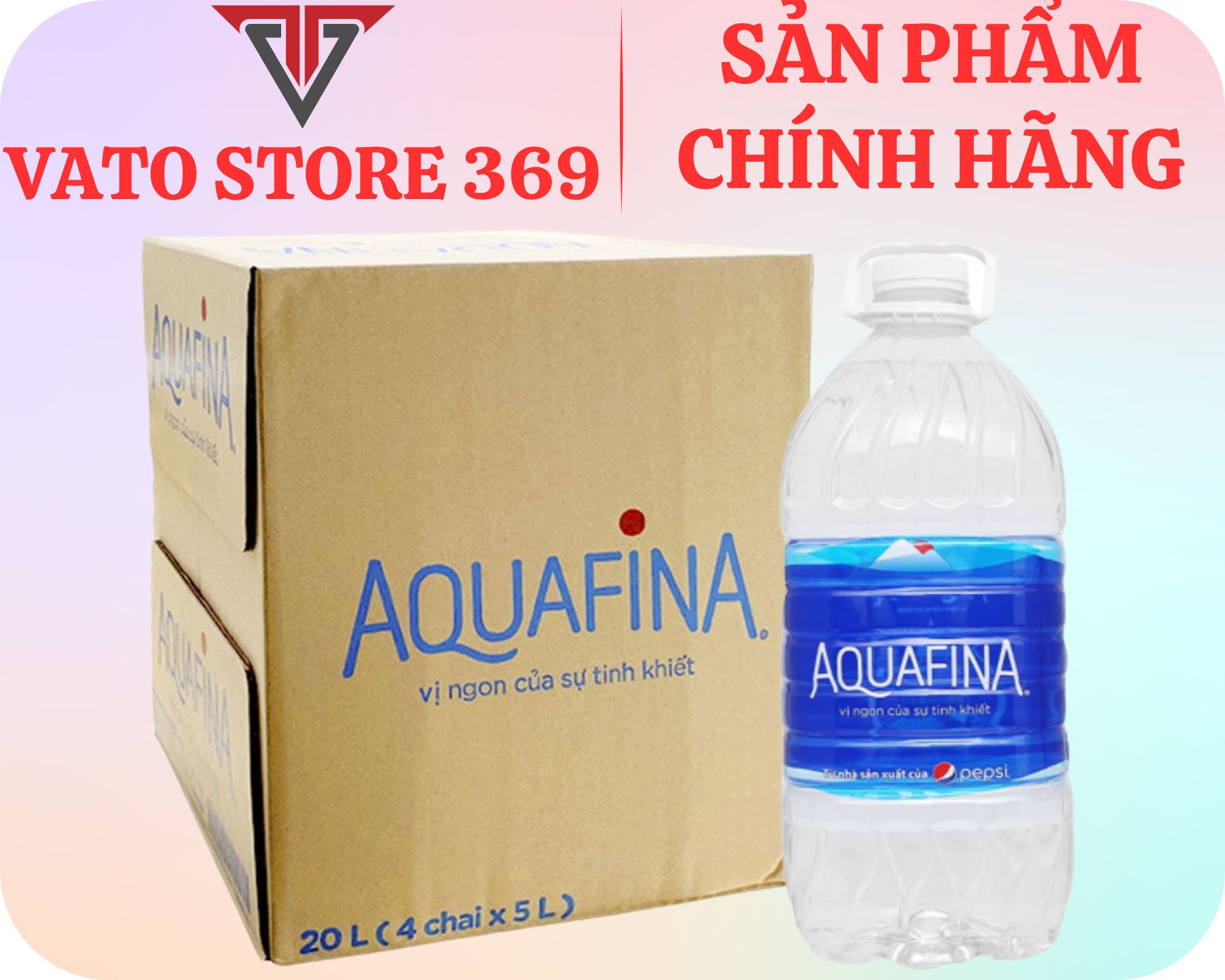 Nước uống đóng chai AQUAFINA can 5L