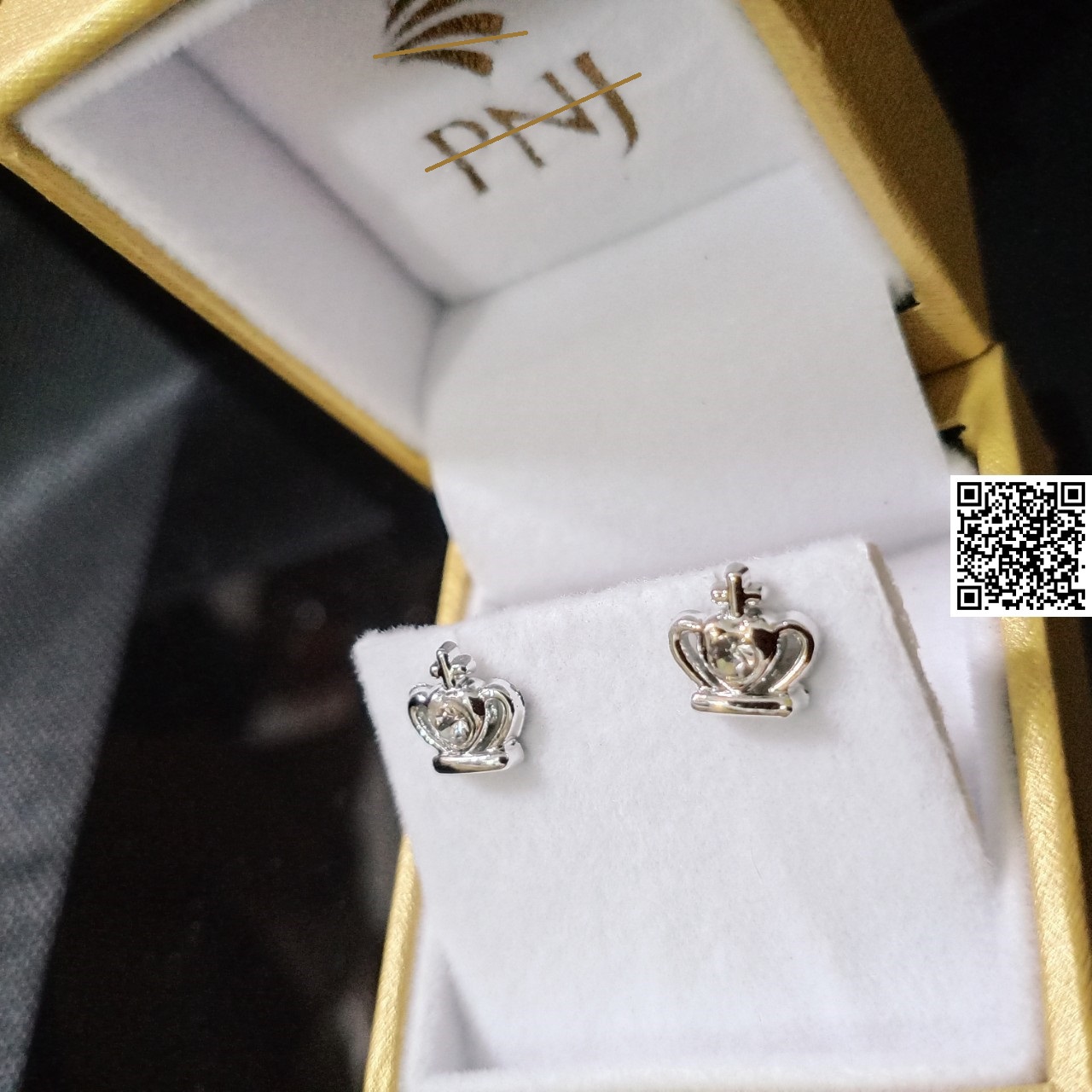 [HCM]1548 Hình Vương Miệng B6 Bông tai bạc đính đá KHÔNG ĐEN KHÔNG BAY MÀU KHÔNG GÂY DỊ ỨNG KHI ĐEO