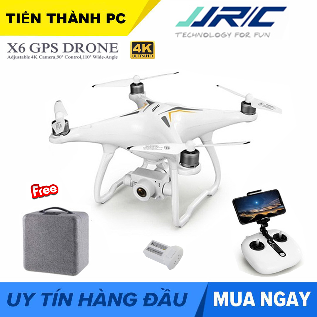 [Trả góp 0%][ CÓ BAOLO ] Máy bay Flycam JJRC X6 thế hệ mới Động cơ không chổi than Gimbal trống rung 2 trục thời gian bay 25 Phút