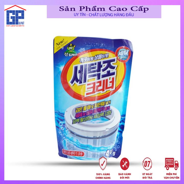 Bột tẩy lồng máy giặt hàn quốc, gói bột tẩy lồng đa năng siêu sạch, tẩy rửa lồng máy giặt loại bỏ chất bẩn