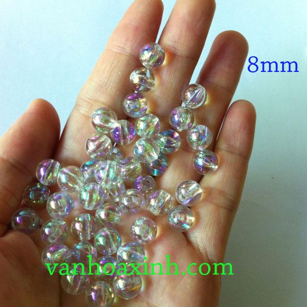 Hạt cườm nhựa acrylic trong 4-8mm