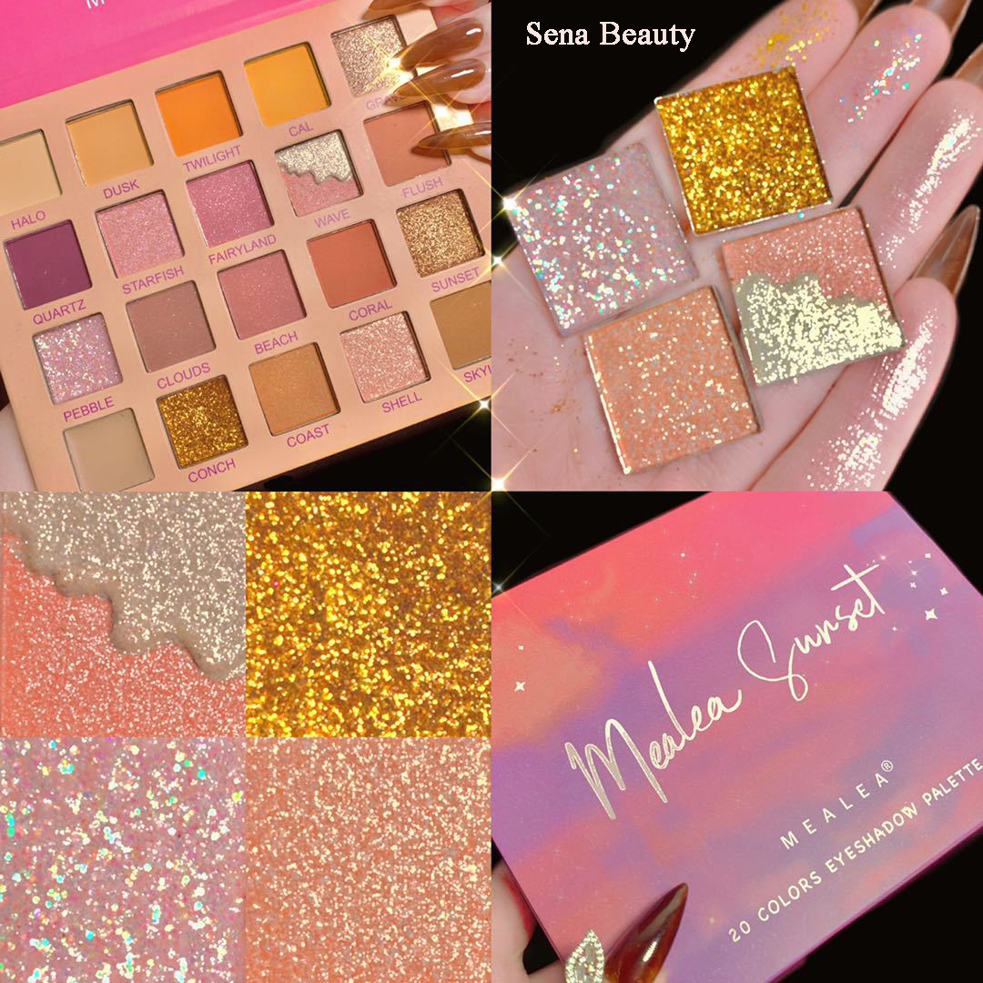 Bảng Phấn Mắt Nhũ Lì 20 Ô Mealea Sunset