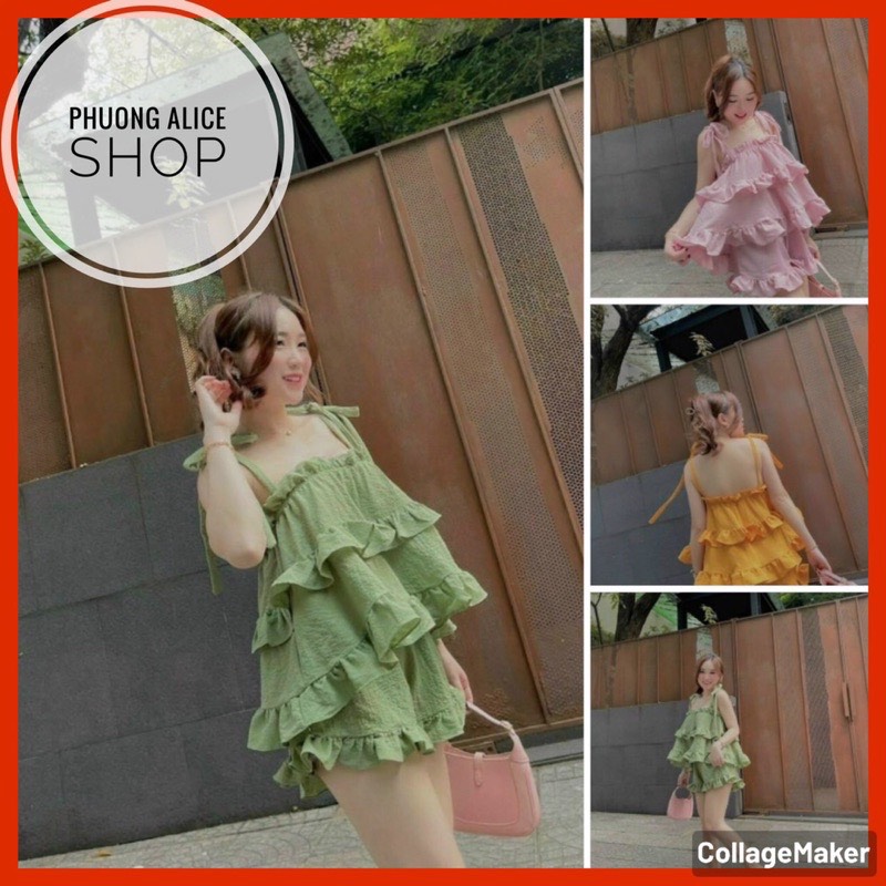 Bộ dây đùi đũi xốp mặc siêu dễ thương, bộ đồ đùi hot trend