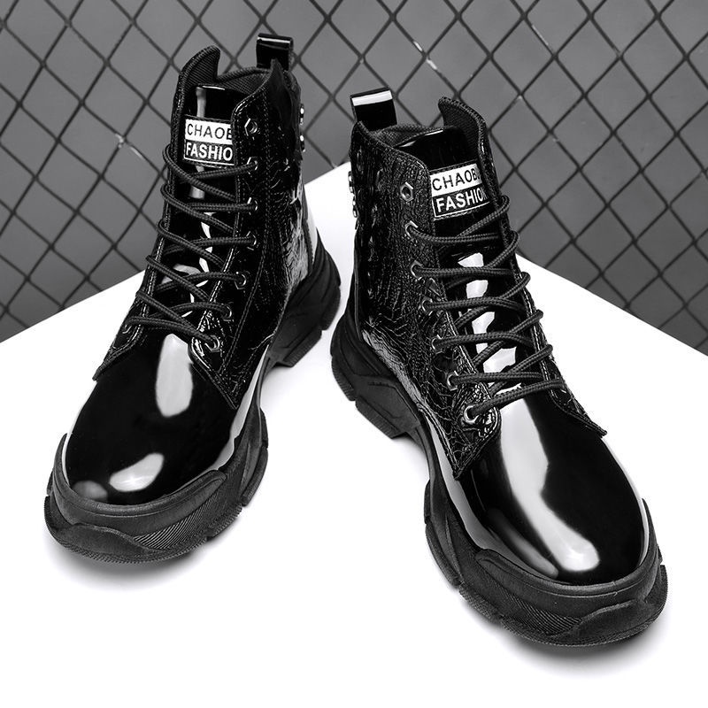 [[Cá Tuyết] Swat Shoesafty Giày Nam BootsMartin Giày Nam S 2022 Mùa Thu Đông Mới Phong Cách Anh Quốc Đen Mặc-Khả Năng Chống Làm Việc Cao