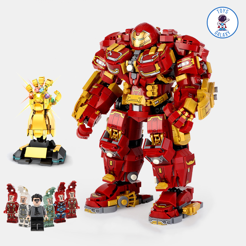 Đồ Chơi Lắp Ráp Kiểu LEGO HulkBuster Iron Man MK44 Găng Tay Vô Cực Mô Hình