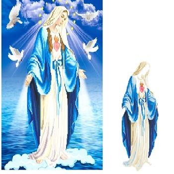Tranh đính đá đức mẹ maria kt 31*42cm