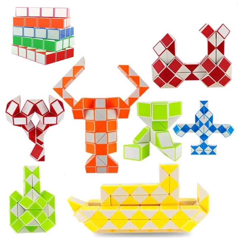 Rubik Biến Thể Hình Rắn 24 Đoạn - Đồ Chơi Trí Tuệ