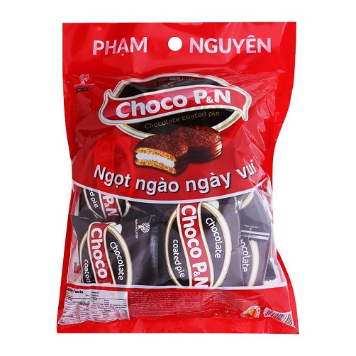 Bánh socola kem Choco PN gói 216g 18g x 12 cái