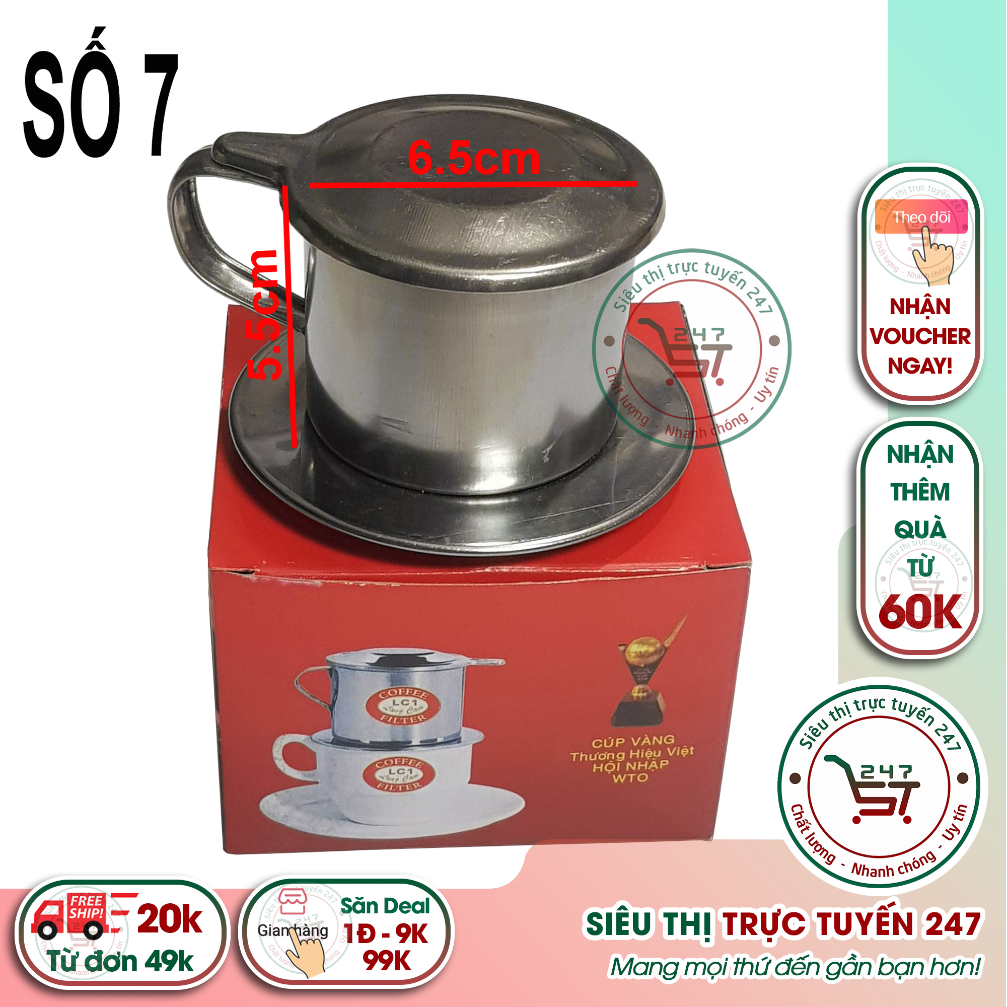 Phin cafe 7 cm Long Cam giúp cho cách pha cafe phin trở nên đơn giản hơn và chắc chắn sẽ làm hài lòng các tín đồ cafe phin khó tính nhất