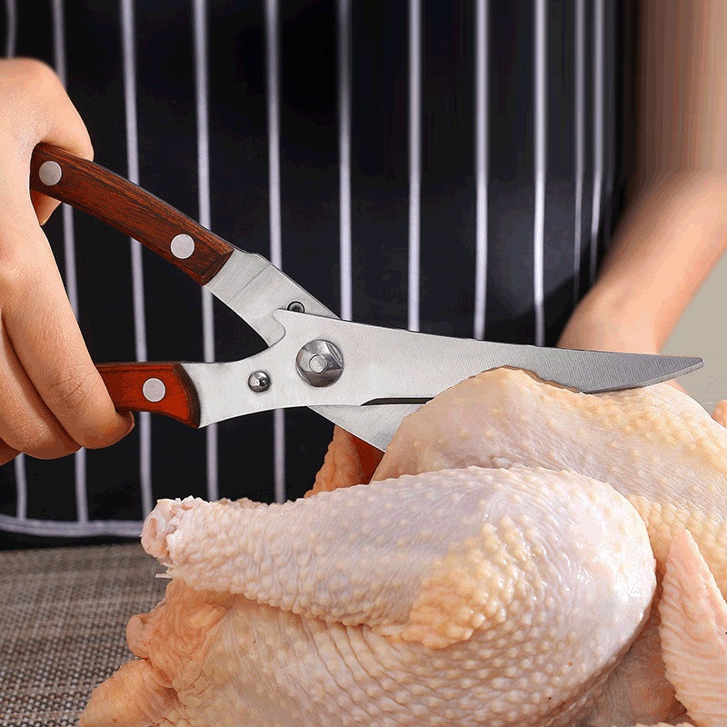 Kéo Nhà Bếp Đa Năng Thương Hiệu từ Nhật Bản - Cán Kim Loại Cầm Chắc Tay - Siêu Bén - Cắt Thịt Gà, Vịt Nhanh Gọn - Kéo Nhà Bếp