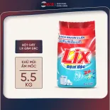 Bột giặt Lix Extra đậm đặc 5,5Kg ED557 gấp đôi sức mạnh làm sạch mọi vết bẩn cứng đầu khử mùi ẩm mốc cho giặt tay và máy - Lixco Việt Nam