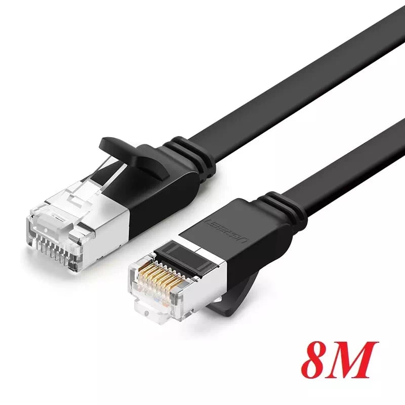 Ugreen 50188 8m màu đen cáp mạng lan cat 6 utp dây dẹp nw101
