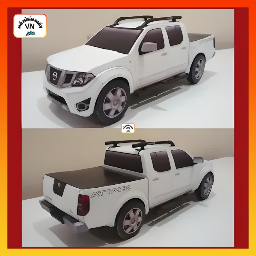 Mô Hình Giấy Lắp Ráp Xe bán tải Nissan Frontier 2015 - MohinhgiayVN