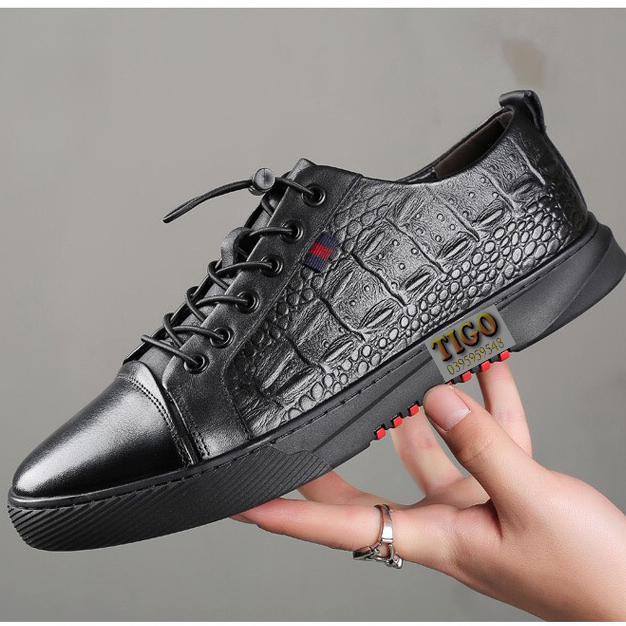 giày thể thao nam da bò buộc dây hot nhất 2020