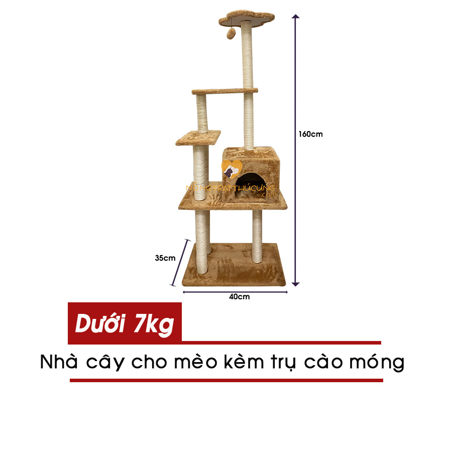 Cat tree – nhà cây cho mèo kèm trụ cào móng - hàng có sẵn – mã ct00001 – - 1 đổi 1 lỗi kỹ thuật