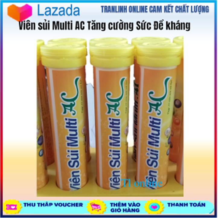 Viên Sủi Multi - bổ sung vitamin khoáng chất tăng cường sức đề kháng - Hộp 20 viên chuẩn GMP Bộ Y Tế