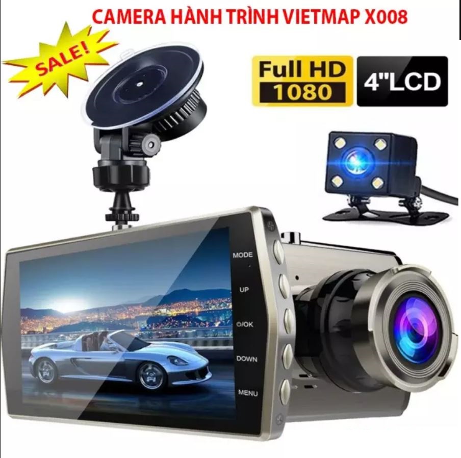 CAMERA HÀNH TRÌNH X008- [ HÀNG CHÍNH HÃNG] Lưu trữ video tối đa 45 ngày qua thẻ nhớ MicroSD- Xem lại Video đã ghi hình qua điện thoại- Báo động qua điện thoại khi kẻ lạ xâm nhập- Bh 12 Tháng