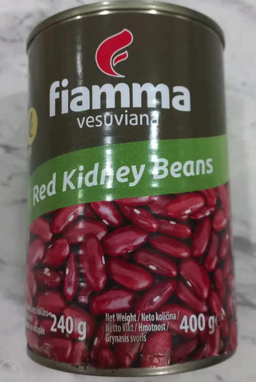 Đậu đỏ. Red Kidney Beans Fiamma 400g. Expiry date: 2028