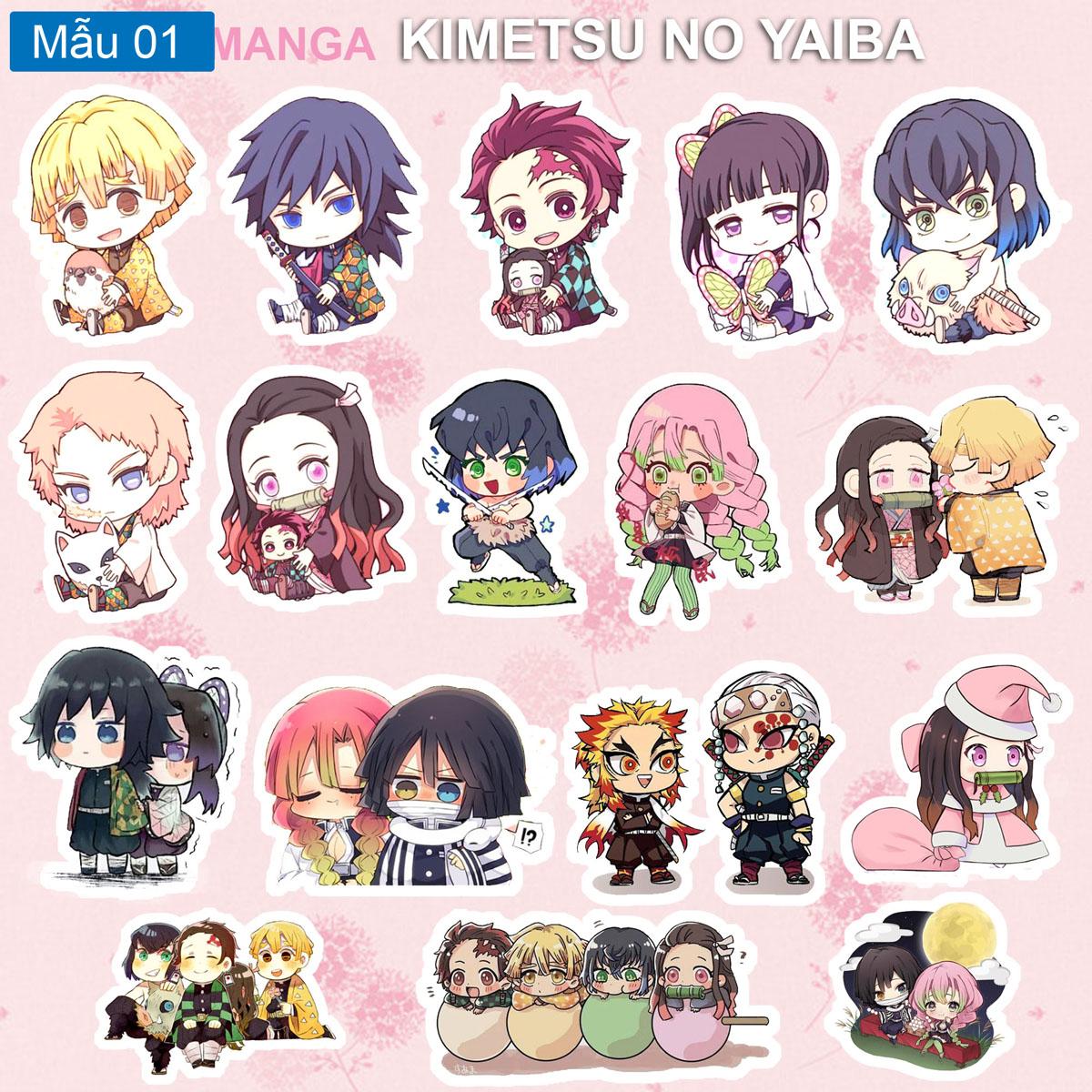 [HCM]Sticker/ hình dán anime Kimetsu No Yaiba / Diệt quỷ Cứu Nhân/ Trụ Cột