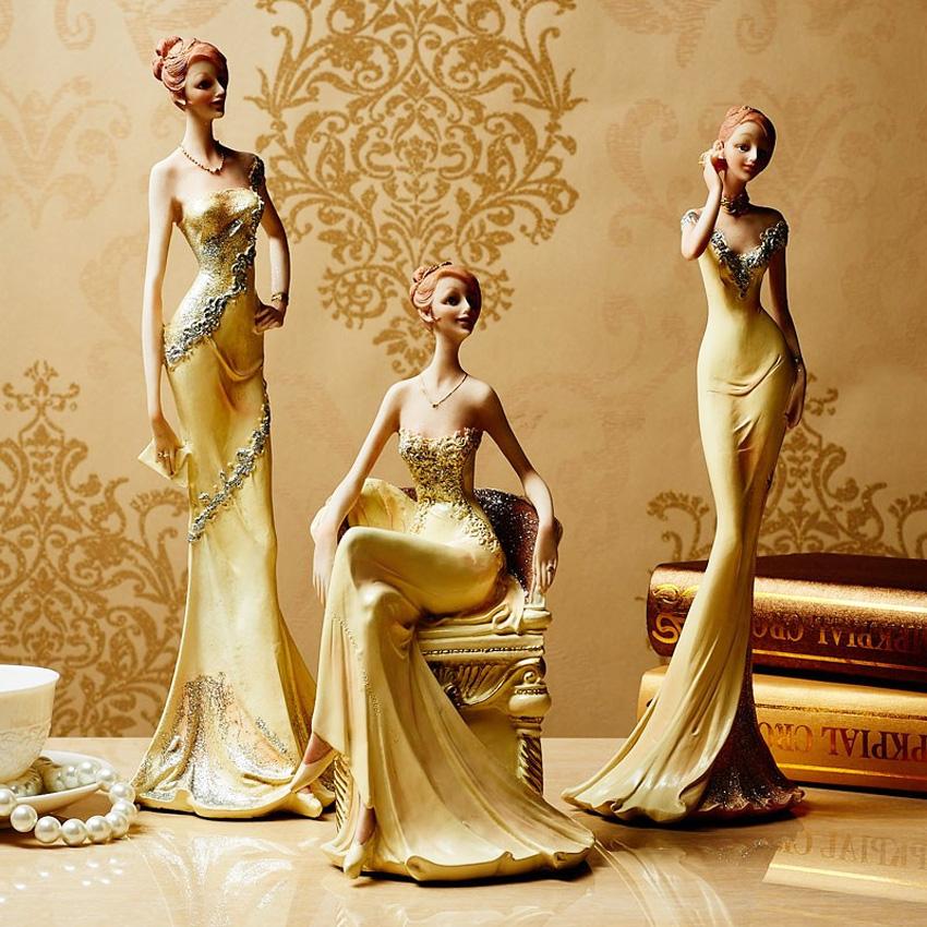 Tượng trang trí cô gái - Mô hình cô gái nghệ thuật 3 tư thế đẹp, nhỏ gọn dễ bày trí để bàn, kệ tủ, trang trí phòng khách, trang trí nhà đẹp-DecorShop