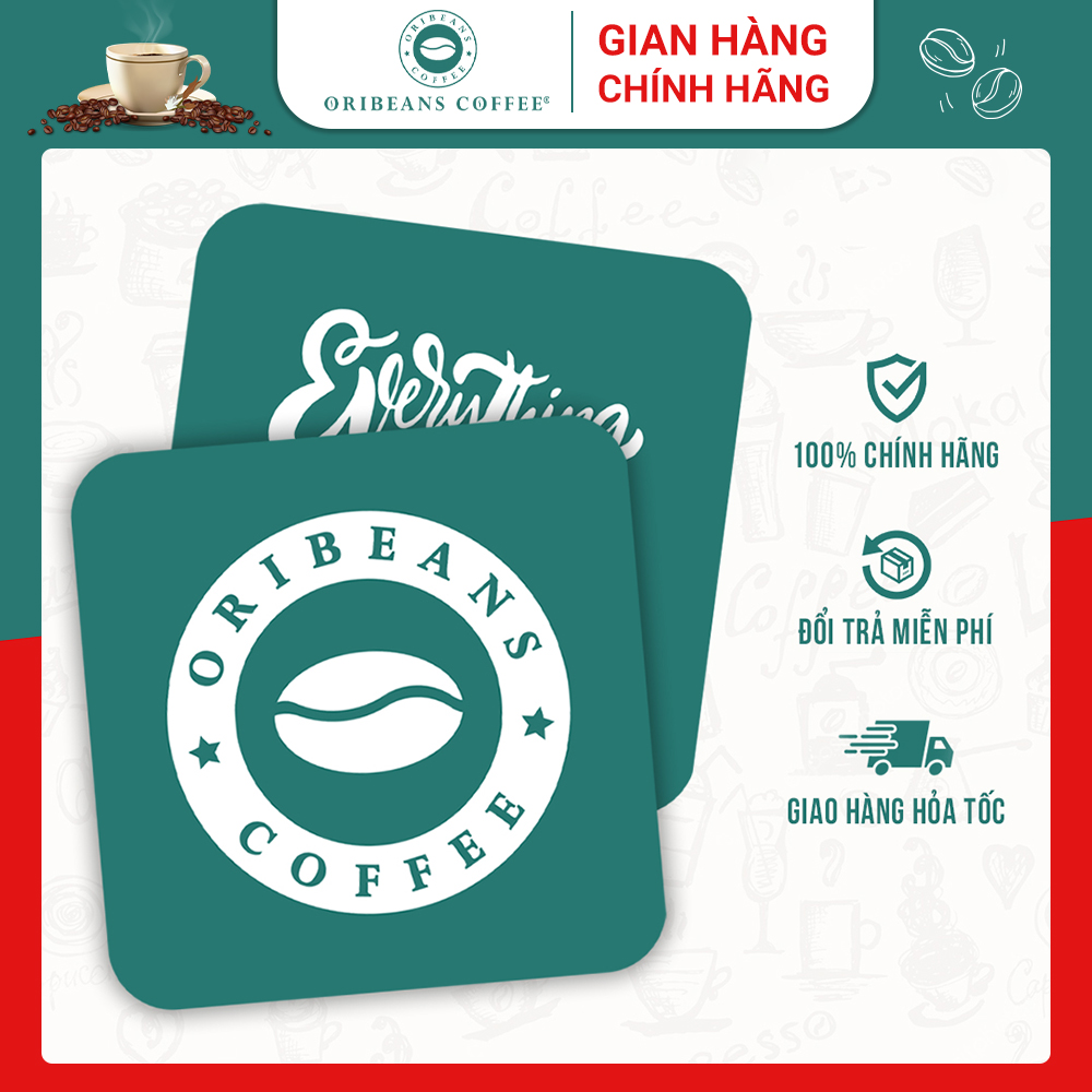 Đế lót ly cà phê ORIBEANS, lót ly, lót cốc chống trượt bằng giấy ép cao cấp, bảo vệ môi trường, tiện lợi, an toàn