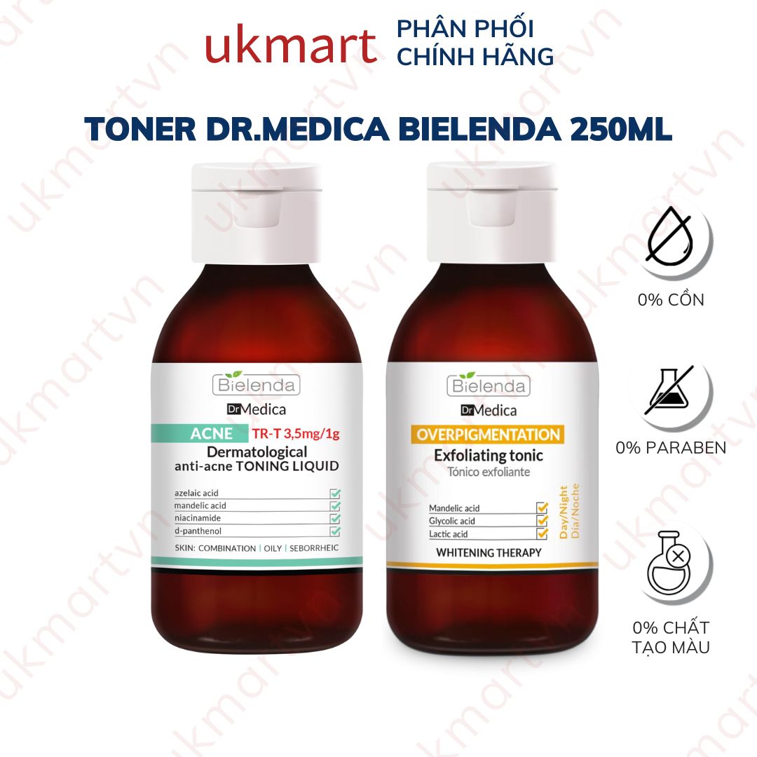 Toner Bielenda Dr Medica Anti-acne Dermatological Toning Liquid 250ml -  Exfoliating Tonic 250ml