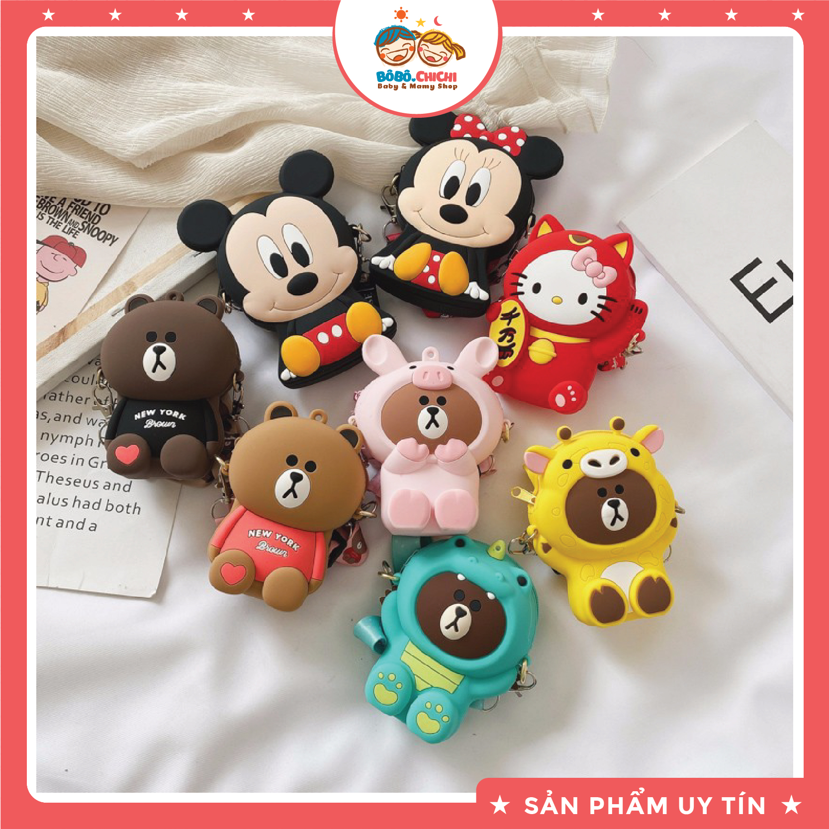 Túi đeo chéo hình thú đáng yêu dành cho mẹ & bé