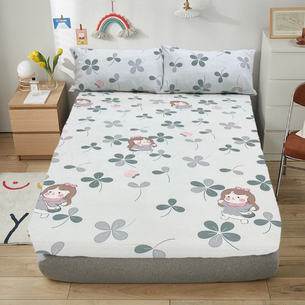 Bộ Chăn Ga Gối Đệm Drap Dành Cho Gia Đình Với Chất Liệu 100 Cotton Poly Bộ Ga Giường Caro Đẹp Đáng Yêu Với Kiểu Dáng Hàn Quốc Cotton Cực Kỳ An Toàn Cho Da Không Gây Kích Ứng