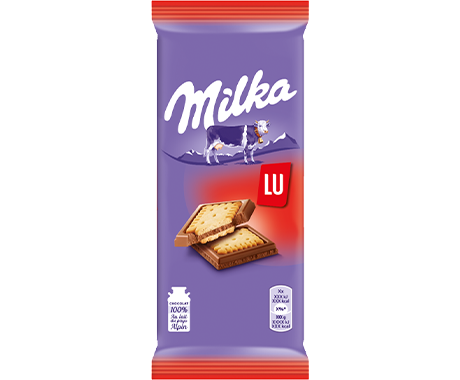Socola sữa nhân bánh lu pháp 87g - chocolate milka lait biscuit lu