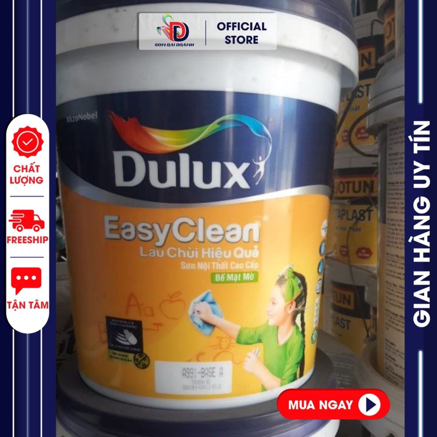 Sơn dulux lau chùi easy clean 18 lít