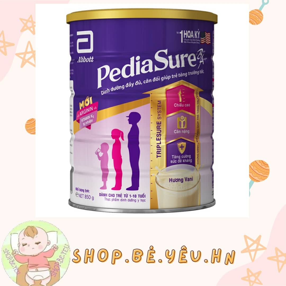 Sữa bột Pediasure 850g hương vani