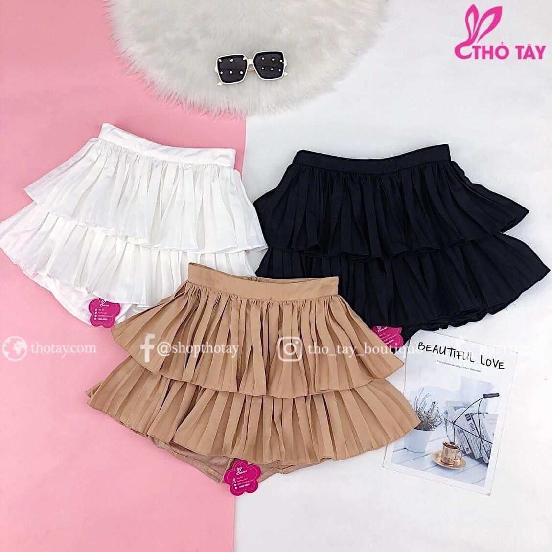 Chân Váy Xếp Li Tuyết Mưa Hai Tầng Hot Trend Nhí Nhảnh TTKX0716